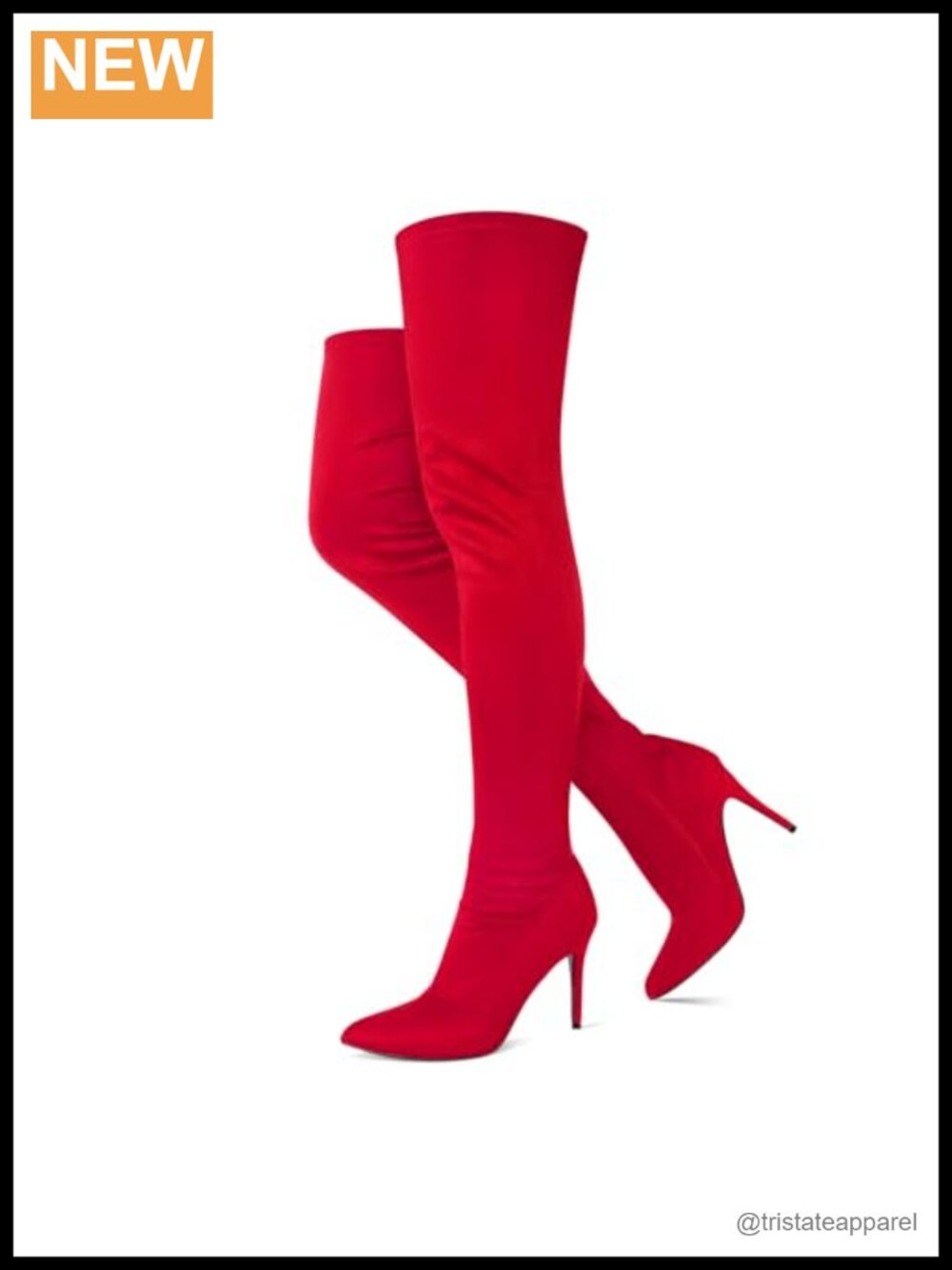 Thigh High Boots Pointed Toe Stiletto Faux Suede Over The Knee Heel